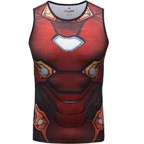 Men's Muscle Tank Top Sleeveless T-Shirts Baselayer Tees Cool Dry Compression Shirts Running Sports Vest