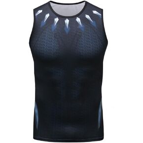 Men's Muscle Tank Top Sleeveless T-Shirts Baselayer Tees Cool Dry Compression Shirts Running Sports Vest