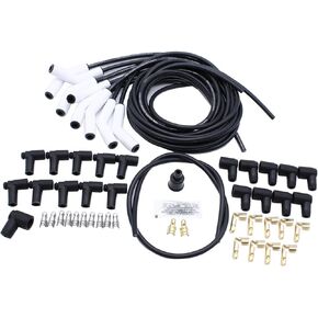 1 SET SHLPDFM Black Ceramic Extreme 9000 Spark Plug Wires Spiral Core 8.0mm 135 Degree Boots Universal fits for V8 in Saudi Arabia