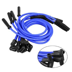 Spark Plug Wire Set 9mm Blue Ignition Wire Replacement for Ford F-150 F150 Mustang 5.0L 5.8L SBF 302 10pcs