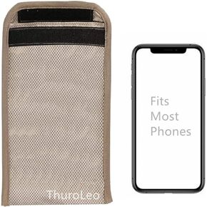 EMF Protection Phone Sleeve,Faraday Bag Compatible with iPhone 14 Fits for Samsung Security Pouch Anti Radiation Sleeve Key RFID 5G WiFi GPS Case Pouch Maternity Wallet Case (7×4in Gray)