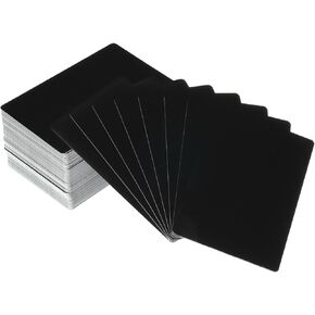PATIKIL 300 Pack Metal Business Cards Blank, 0.21mm Thick 3.4x2.1 Inch Aluminum Laser Engrave Printable Name Card for Custom DIY, Green