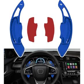 Blue Sports Aluminum Steering Wheel Paddle Shifter Extension Cover trim interior Accessories for Honda Accord Civic Insight CR-V