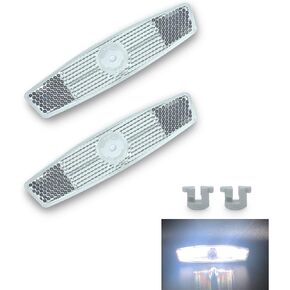 Bicycle Wheel Reflectors JIS/BS/AS/CPSC 2pcs Warning MTB Road (Clear)
