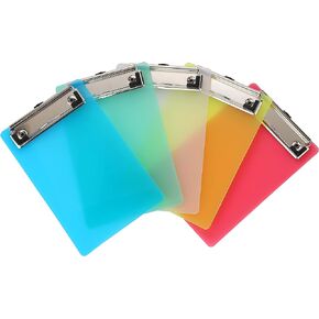 Mini Clipboard, Mymazn Small Clipboard 4.7x7.3 Inch Pretty Cute Clipboard Memo Size Pocket Clipboard Tiny A6 Clip Boards Plastic (5 Pack)