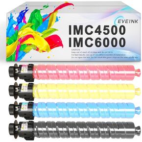High Yield IMC4500 IMC6000 Toner Cartridge Replacement for Ricoh 842279 842280 842281 842282 Toner Cartridge Compatible with IM C4500 IM C6000 Printer (Black Cyan Magenta Yellow)