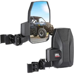 KEMIMOTO Upgraded UTV Side Mirrors, No more blocked vision Pro-Fit Rearview Mirrors 4.7"L x 8.3"H Compatible with Polaris Ranger XP 1000 900 570