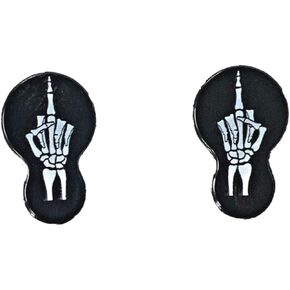 Skeleton Middle Finger/Flip off Design 2014 and Newer Harley Davidson Street Glide fairing mirror hole plugs (1 Pair) FLHX ape hanger upgrade WILL NOT FIT 2013 and older (PATENTED)