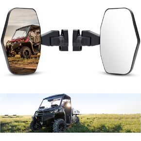 KIWI MASTER Rear View Center & Side Mirrors for 2016-2024 Can-Am Defender Accessories Adjustable Folding Rear View Racing Mirror 715002459