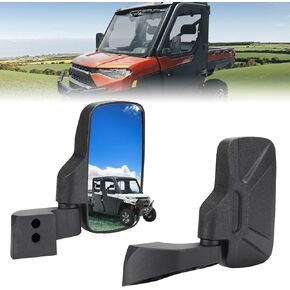 KEMIMOTO Door Mounted Side Mirrors Compatible with Ranger Crew SP XP 1000 570 (Not for Midsize) Northstar, Commercial, ANY Polaris Ranger with Original Full Doors, Rear View Door Mirrors, Accessories