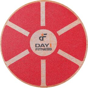 Day 1 Fitness Balance Board, 15.4" 360° Rotation, for Balance, Coordination, Posture - Large, Wooden Wobble Boards with 18° Tilting Angle for Workouts - Premium Core Trainer Equipment