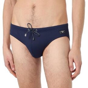 Emporio Armani Men's Standard Metal Label Swim Brief