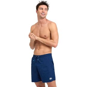 ARENA Men's Icons Solid Beach Short Boxers Swimming Bermuda with Mesh Inner Brief, Side Pockets, Pool Beach Vacation Swimsuit in Saudi Arabia