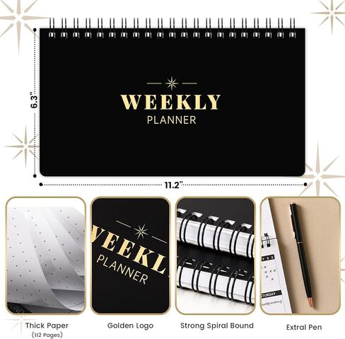 Weekly Planner - 2024-2025 Planner Undated, Weekly To Do List, Planner Daily Weekly and Monthly, Goals Scheduled Planner with Habit Tracker, 55 Weeks, 6.3''x11.2'' in Saudi Arabia