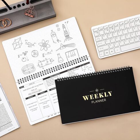 Weekly Planner - 2024-2025 Planner Undated, Weekly To Do List, Planner Daily Weekly and Monthly, Goals Scheduled Planner with Habit Tracker, 55 Weeks, 6.3''x11.2'' in Saudi Arabia