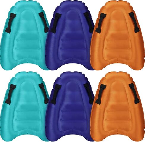 6 Pieces Inflatable Surfboard with Handles Lightweight Portable Floating Surfing Board Swimming Floating Surf Board for Kids Adult Learn to Swim Pool Travel Beach Summer Surfing Water Sports Supplies in Saudi Arabia