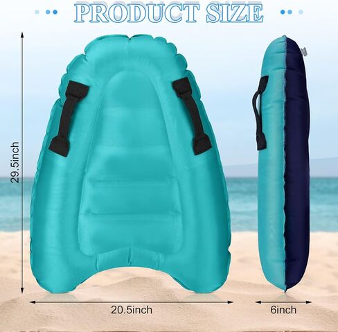 6 Pieces Inflatable Surfboard with Handles Lightweight Portable Floating Surfing Board Swimming Floating Surf Board for Kids Adult Learn to Swim Pool Travel Beach Summer Surfing Water Sports Supplies in Saudi Arabia