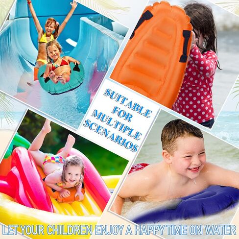 6 Pieces Inflatable Surfboard with Handles Lightweight Portable Floating Surfing Board Swimming Floating Surf Board for Kids Adult Learn to Swim Pool Travel Beach Summer Surfing Water Sports Supplies in Saudi Arabia