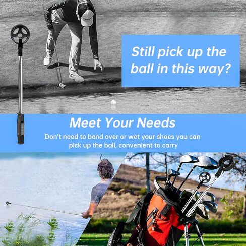 مسترد كرات الجولف للمياه تلسكوبي، أداة استرداد كرات الجولف المقاومة للصدأ MG منتقي ملتقط الجولف بطول 6.7 قدم قابلة للتمديد ملحقات الجولف هدية للرجال والنساء، مع مغرفة قفل أوتوماتيكية in Kuwait