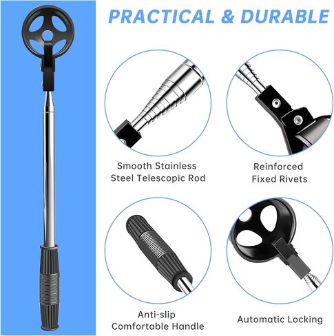 مسترد كرات الجولف للمياه تلسكوبي، أداة استرداد كرات الجولف المقاومة للصدأ MG منتقي ملتقط الجولف بطول 6.7 قدم قابلة للتمديد ملحقات الجولف هدية للرجال والنساء، مع مغرفة قفل أوتوماتيكية in Kuwait