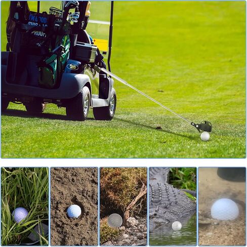مسترد كرات الجولف للمياه تلسكوبي، أداة استرداد كرات الجولف المقاومة للصدأ MG منتقي ملتقط الجولف بطول 6.7 قدم قابلة للتمديد ملحقات الجولف هدية للرجال والنساء، مع مغرفة قفل أوتوماتيكية in Kuwait