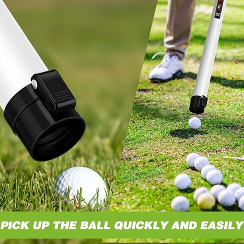 3 Piece Golf Picker Set Professional Picker Golf Thick Tube Plastic Tube Clear Golf Ball Recycler with Ball Release Recycler Collector Practice Picker Suction Cup Tool, 35.83 Inch in Saudi Arabia