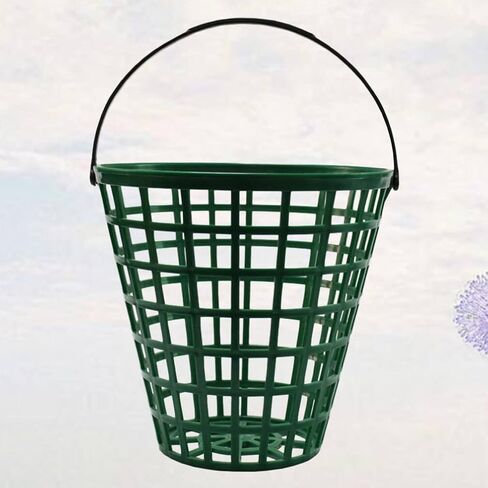 1pcs Golf Ball Basket,Plastic Golf Ball Bucket Golfball Storage Container with Handle for Outdoor Sport Stadium Accessories,50pcs Ball in Saudi Arabia