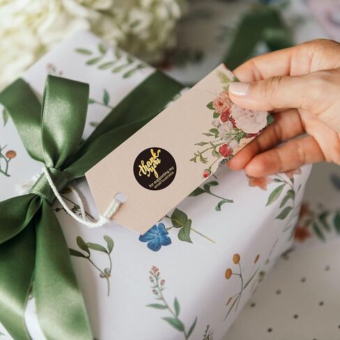 Thank You Stickers Small Business –500 PCS 4 Designs, 2" Inch, Durable, Self-Adhesive & Waterproof Black -Round Thank You Stickers Roll, Birthdays, Weddings, Packaging, Envelopes Seal, and Gift Wraps in Kuwait