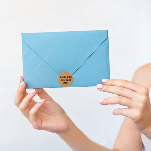 2000 قطعة من ملصقات شكرًا لك مقاس 1 بوصة، شكرًا لك على طلبك ملصقات لاصقة لتغليف الأظرف (4 لفات، كل لفة 500 قطعة) in Kuwait