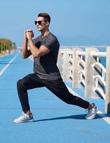 EZRUN Men's Joggers Stretch Athletic Workout Golf Pants Quick Dry Work Sweatpants Running Gym Hiking Track Pants in Saudi Arabia