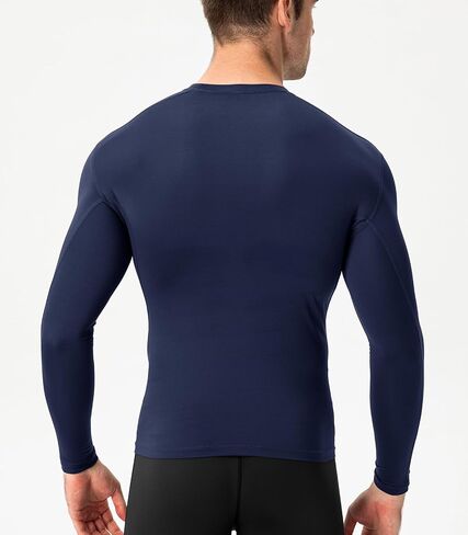 Men's Compression Shirts Long Sleeve Athletic T-Shirts Workout Running Tops Quick Dry Baselayer Undershirts for Football in Saudi Arabia