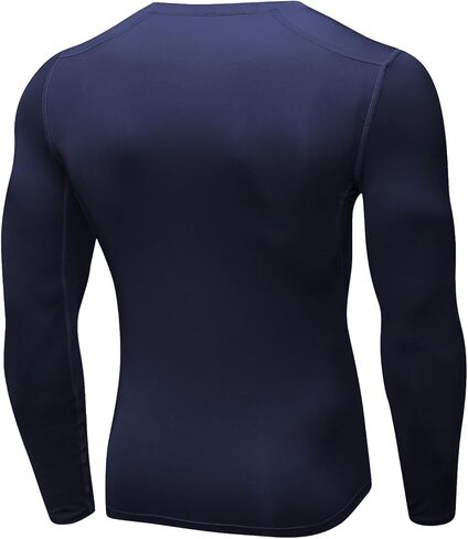 Men's Compression Shirts Long Sleeve Athletic T-Shirts Workout Running Tops Quick Dry Baselayer Undershirts for Football in Saudi Arabia