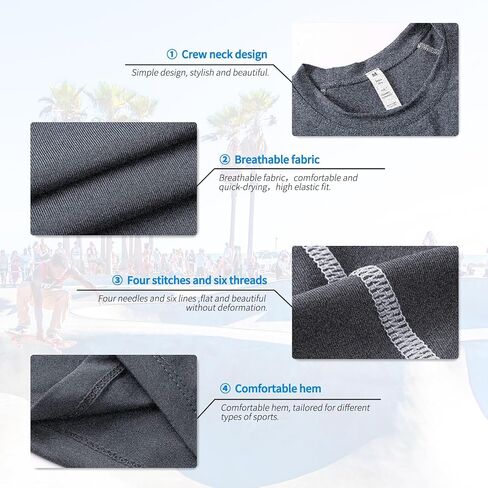 Men's Compression Shirts Long Sleeve Athletic T-Shirts Workout Running Tops Quick Dry Baselayer Undershirts for Football in Saudi Arabia