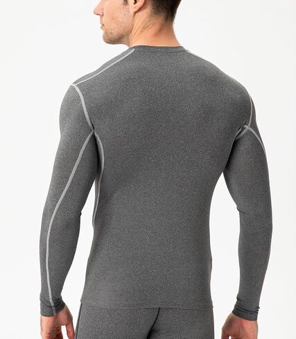Men's Compression Shirts Long Sleeve Athletic T-Shirts Workout Running Tops Quick Dry Baselayer Undershirts for Football in Saudi Arabia