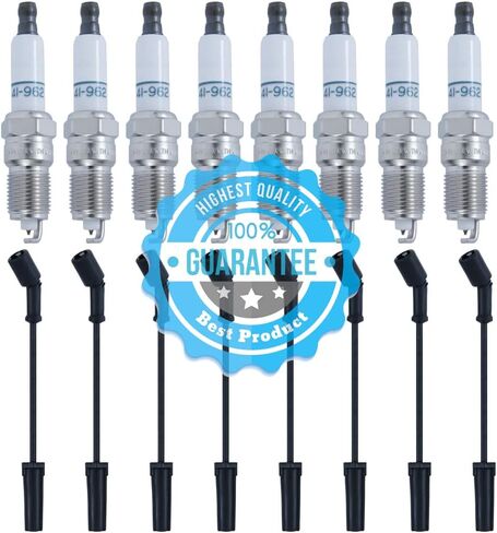 41-962 مجموعة شمعات الإشعال مكونة من 8 و9748HH أسلاك توصيل الإشعال متوافقة مع محركات LS2 LS3 LS4 LS7 Chevry Sliverado Suburban Avalanche/GMC Yukon SIERRA XL/Cadi Escalade 1999-2012 in Kuwait