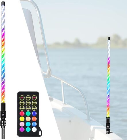 4ft المكونات في قاعدة قارب سوط الملاحة مرساة قارب ضوء دوامة RGB مطاردة ضوء 360 درجة تصاعد حلم ملفوفة قارب الرقص سوط in Kuwait