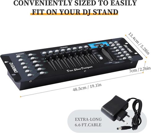 وحدة تحكم DMX 192 DMX 512 وحدة تحكم DJ Lights Controller Lighting Mixer Board DMX وحدة تحكم لأضواء DJ، عروض إضاءة الحفلات وحانات الديسكو وحانات النادي الليلي والرؤوس المتحركة in Kuwait