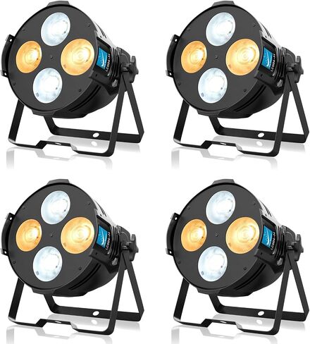 Stage Lights Warm & Cold White COB Stage Spotlight DMX Sound Activated LED Par Lights 4 * 40W 8400 Lumens Stage Lighting for Church, Performance, Wedding, Theater, Photo Studio, 1 Pack in Saudi Arabia