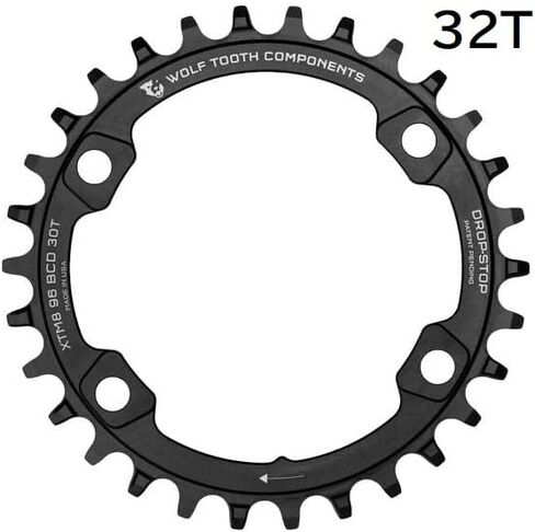 سلسلة سلسلة توقف السقوط 96BCD من Wolf Tooth لكرنك Shimano XT وXTR ذات 11 سرعة (32t، لـ M8000 XT) in Saudi Arabia