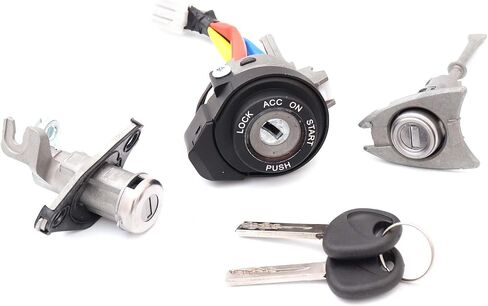Full Lock Cylinder Set Ignition Switch Lock Cylinder Set with Keys 81970-3SA00 81250-3SA00 Fit for Hyundai Sonata 2009-2014 Fit for Hyundai Sonata Hybrid Model 2011-2015 in Saudi Arabia