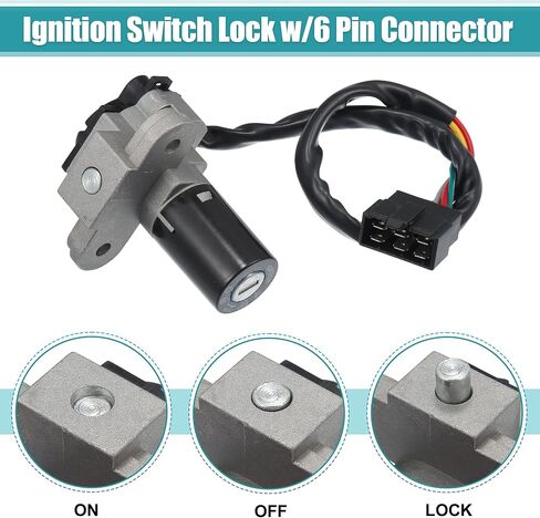 X AUTOHAUX 1 Set Motorcycle Ignition Switch Cylinder Fuel Gas Tank Cap Cover Lock Seat Lock w/ 2 Keys Motor Bike Ignition Cylinder Set in Saudi Arabia