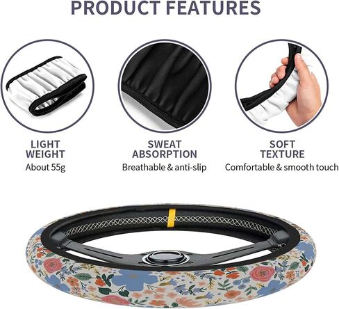Astrology Sun Moon Celestial Steering Wheel Cover Auto Steering Wheel Protector Anti-Slip Breathable and Sweat Absorption Universal Car Accessories 15 inch Fit Auto SUV Sedan Vans Trucks in Saudi Arabia