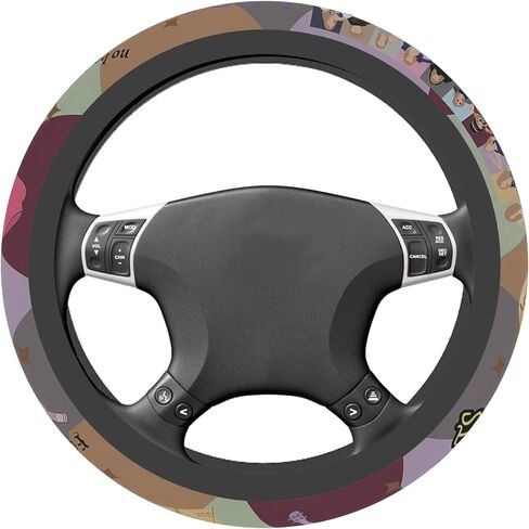 Astrology Sun Moon Celestial Steering Wheel Cover Auto Steering Wheel Protector Anti-Slip Breathable and Sweat Absorption Universal Car Accessories 15 inch Fit Auto SUV Sedan Vans Trucks in Saudi Arabia