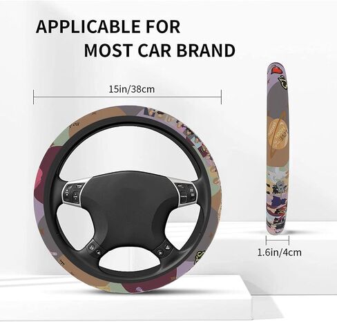 Astrology Sun Moon Celestial Steering Wheel Cover Auto Steering Wheel Protector Anti-Slip Breathable and Sweat Absorption Universal Car Accessories 15 inch Fit Auto SUV Sedan Vans Trucks in Saudi Arabia