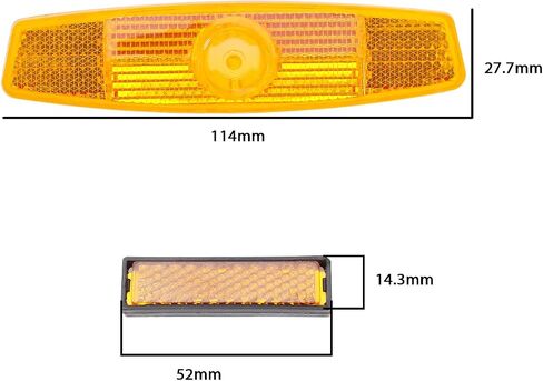 SING F LTD 8 قطع عاكسات عجلة الدراجة عاكسات عالمية لدواسة الدراجة مع مشابك مضادة للماء لركوب الدراجات ودواسة القدم عاكس بلاستيكي برتقالي in Saudi Arabia