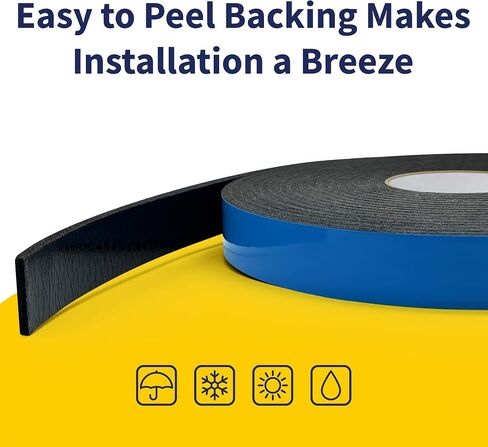 Self Adhesive Camper Mount Foam Tape 3/16in x 1 1/4in x 33ft for Truck Shells, RVs, Cars, Boats and Home. Helps Stop Vibrations, Scratches and Squeaks. Seal Around Air Conditioners, Doors and Windows in Saudi Arabia