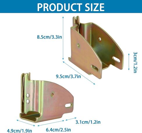 6 Pcs E Track Wood Beam End Socket Fittings, Galvanized Iron E Track Accessories, Cargo Storage Lumber Bracket for 2x4 & 2x6 Wood Beam in Trucks, Trailers and Vans in Saudi Arabia