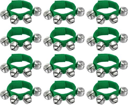 PATIKIL 12pcs Wrist Bells, Jingle Bells Ankle Bells Wrist Bells Bracelet Percussion Instruments Musical Rhythm Band 4 Silver Bells for Party Christmas, Blue in Saudi Arabia