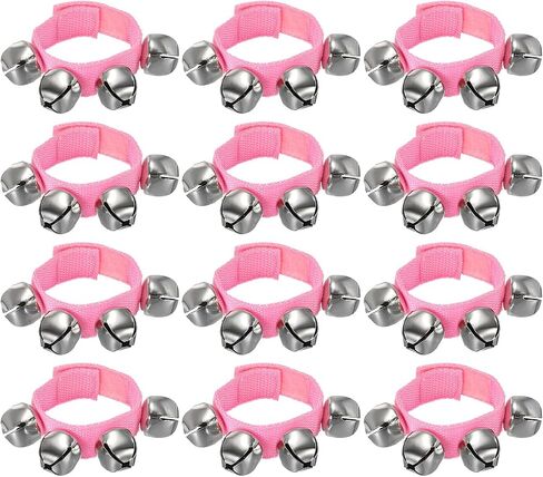 PATIKIL 12pcs Wrist Bells, Jingle Bells Ankle Bells Wrist Bells Bracelet Percussion Instruments Musical Rhythm Band 4 Silver Bells for Party Christmas, Blue in Saudi Arabia