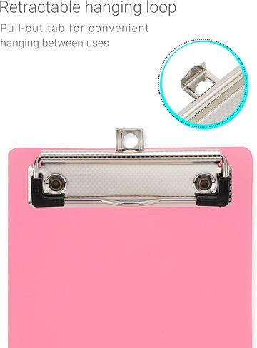 Mini Clipboard, Mymazn Small Clipboard 4.7x7.3 Inch Pretty Cute Clipboard Memo Size Pocket Clipboard Tiny A6 Clip Boards Plastic (5 Pack) in Kuwait
